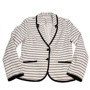 Cleo Black and White Stripped Blazer